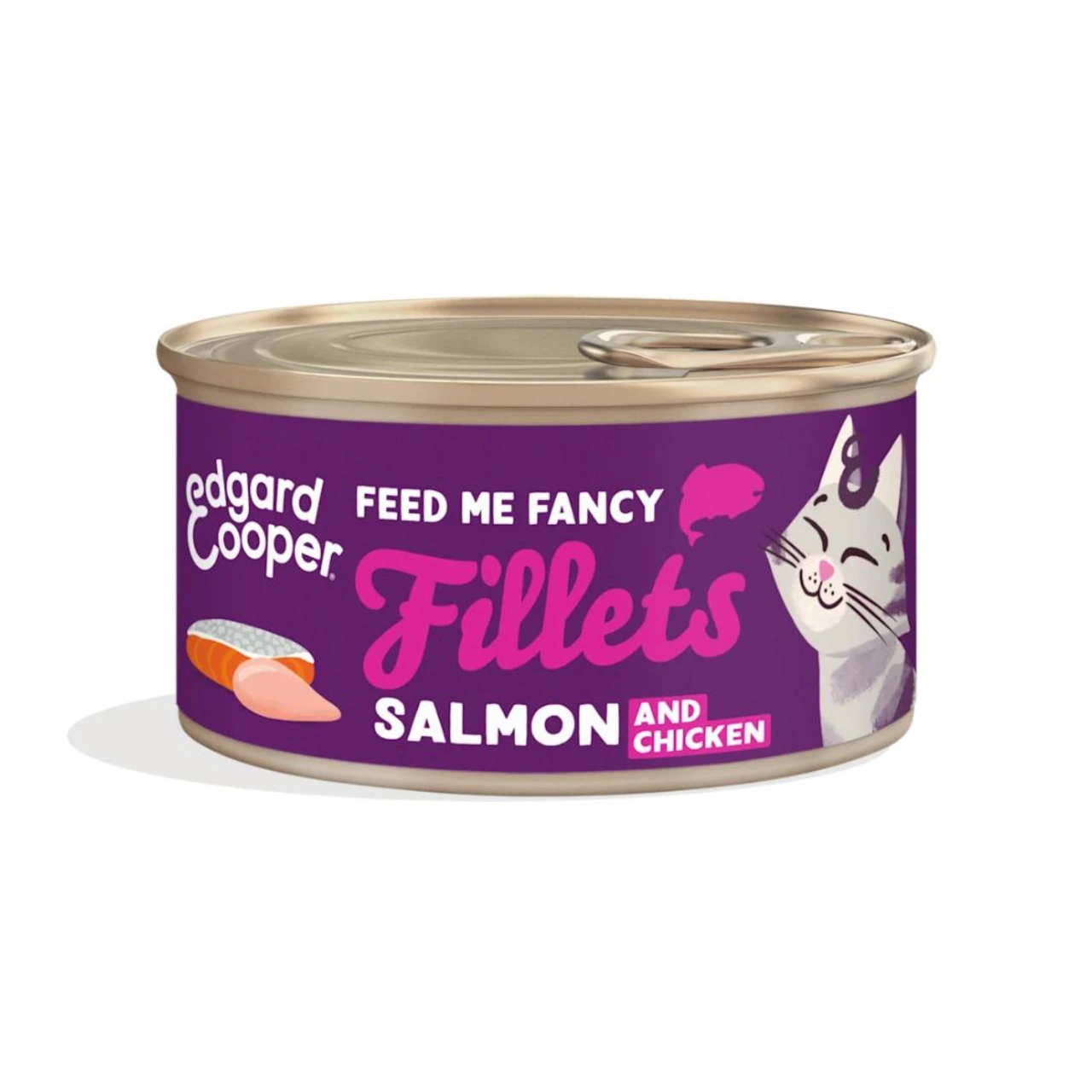 Edgard & Cooper kattefilet laks og kylling i bouillon 70 g